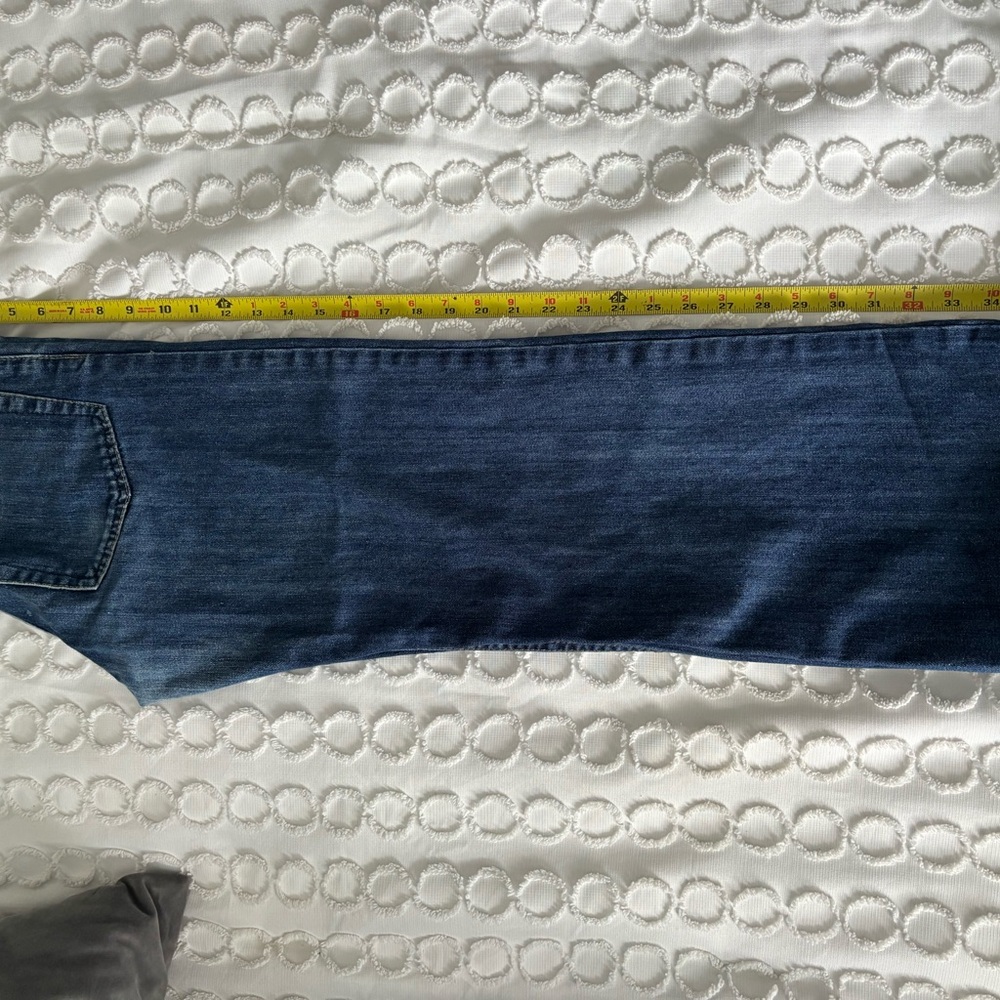 LOFT Blue Frayed Hem Cropped Jeans - Picture 6 of 7